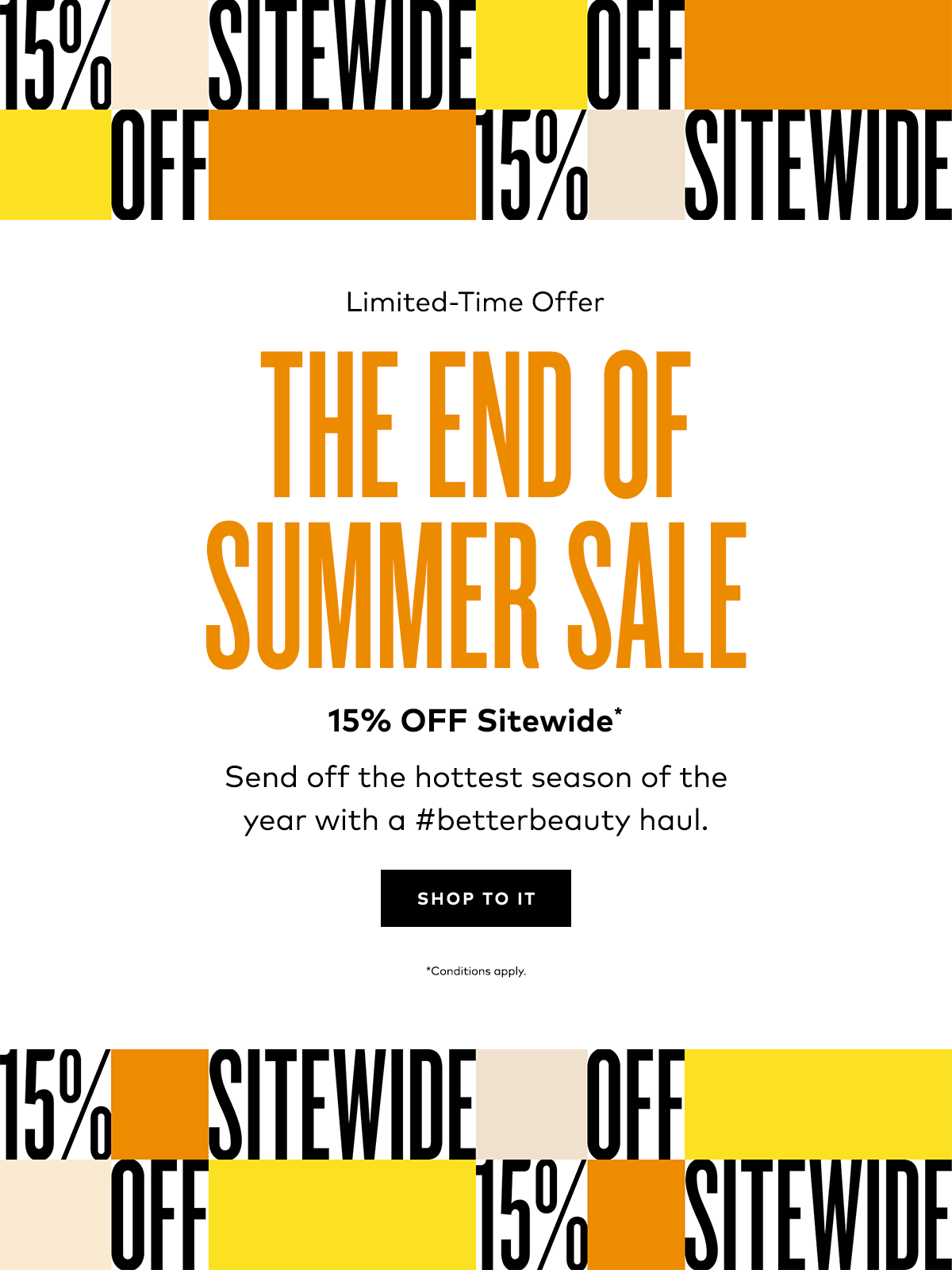 THE END OF SUMMER SALE