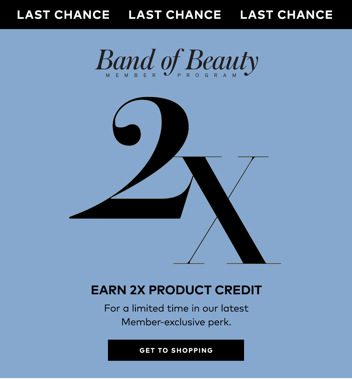 EARN 2X PRODUCT CREDIT