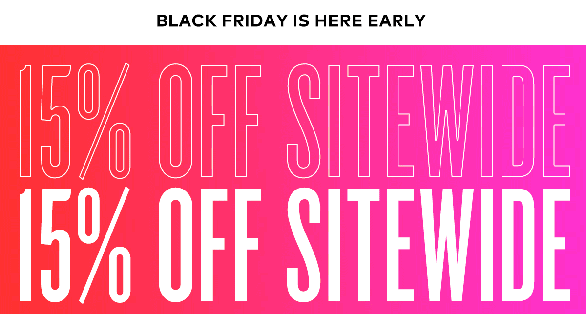 15% OFF SITEWIDE