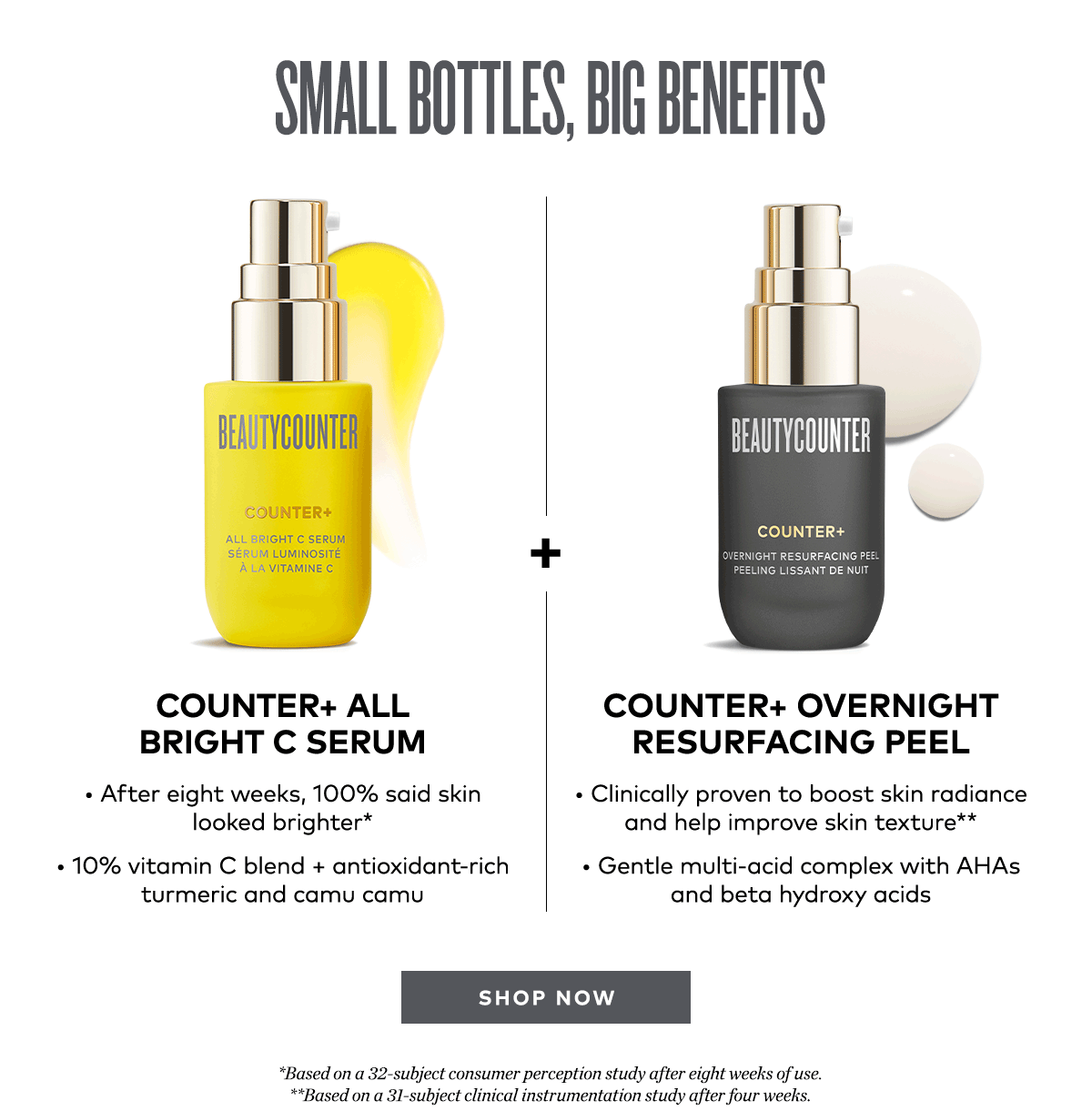 SMALL BOTTLES, BIG BENEFITS