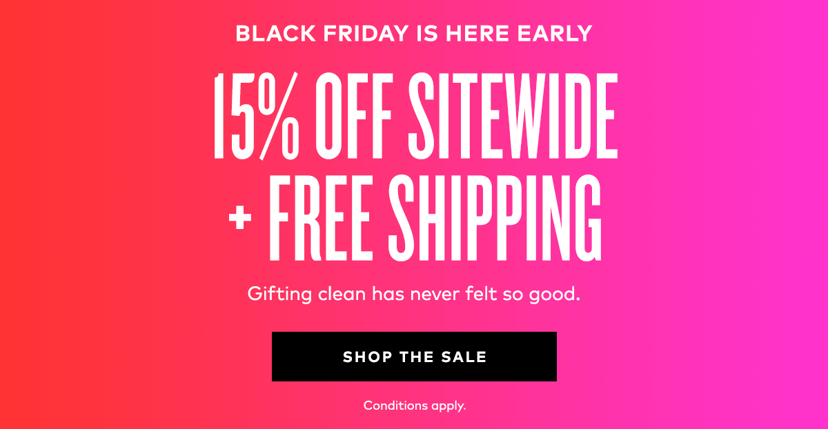 15% OFF SITEWIDE + FREE SHIPPING