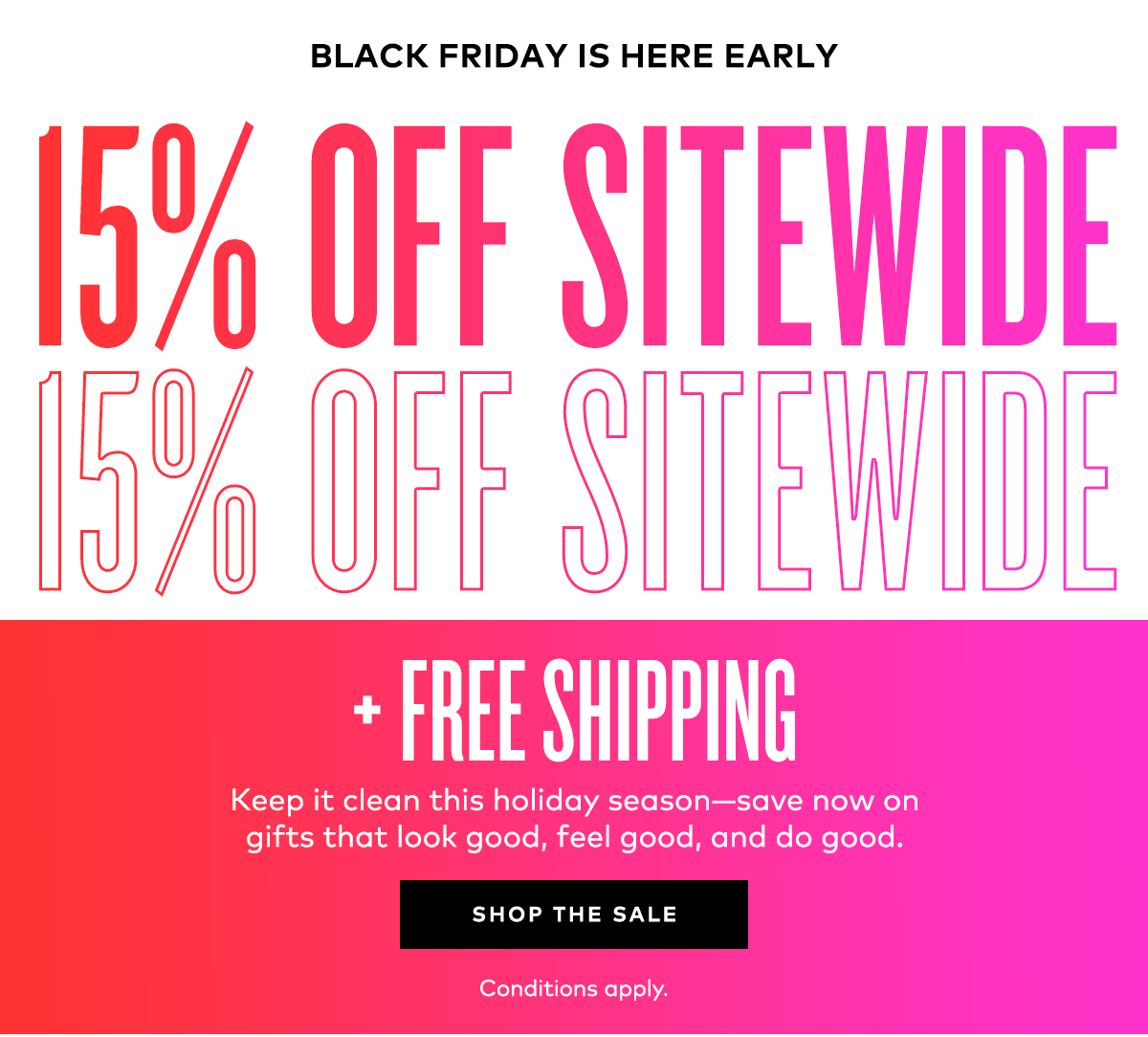 15% OFF SITEWIDE