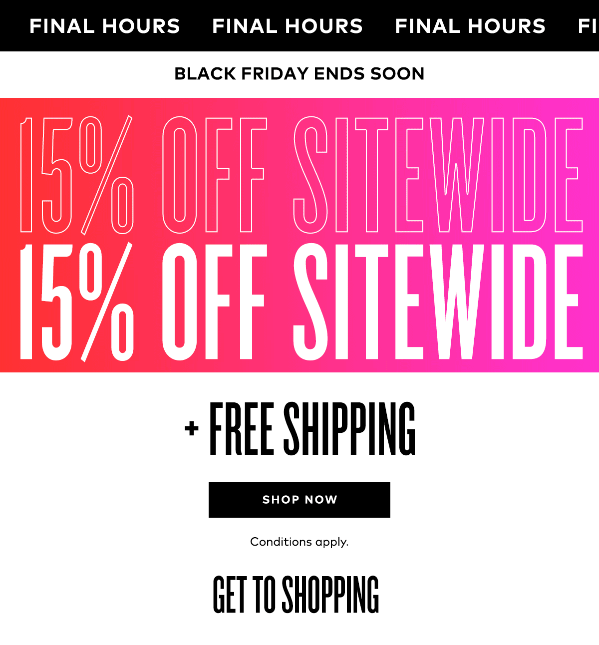 15% OFF SITEWIDE + FREE SHIPPING