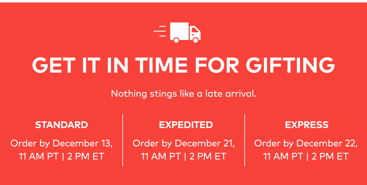 GET IT IN TIME FOR GIFTING