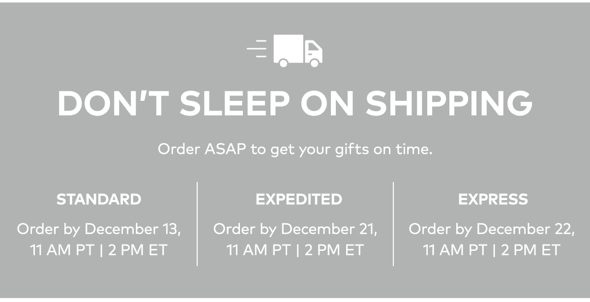 DON'T SLEEP ON SHIPPING