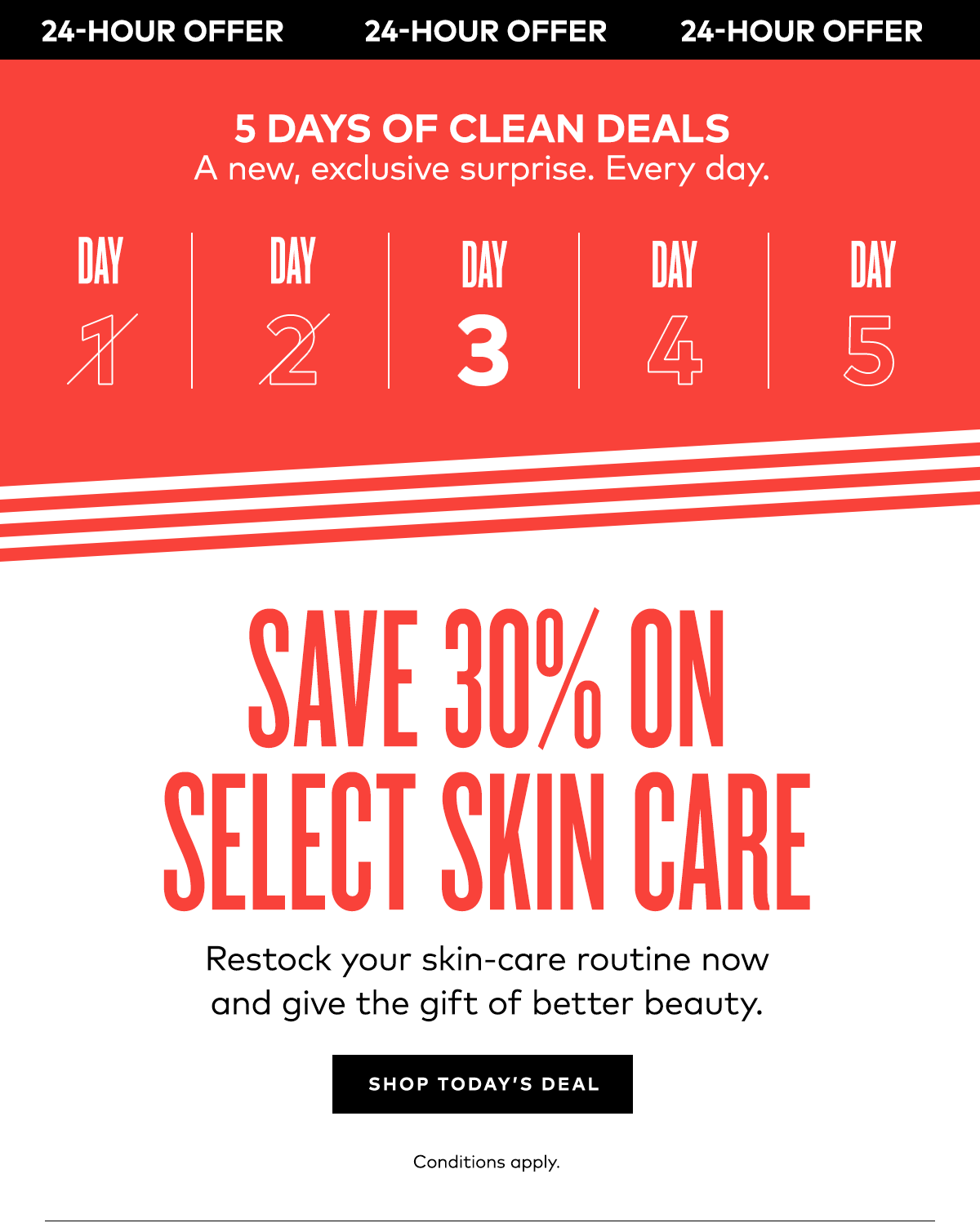 SAVE 30% ON SELECT SKIN CARE