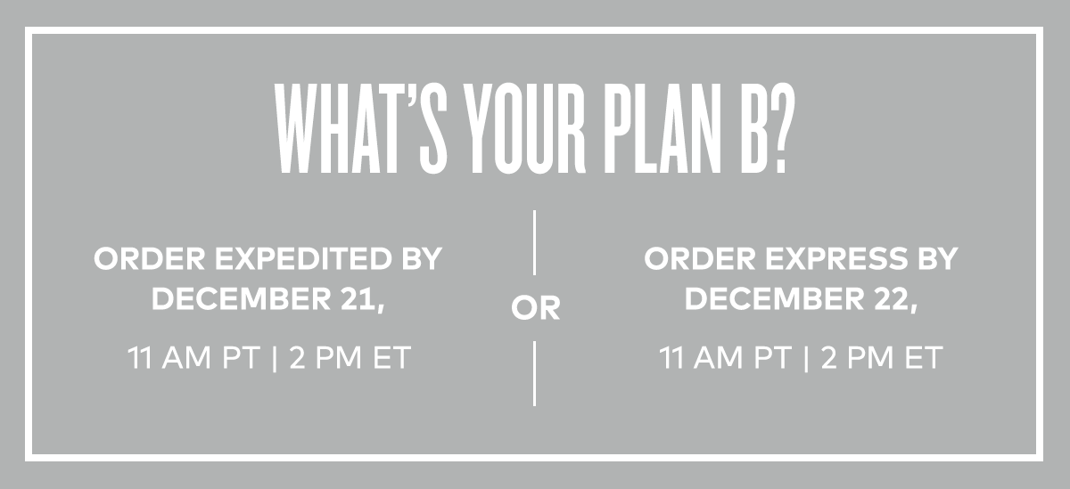 WHAT'S YOUR PLAN B?