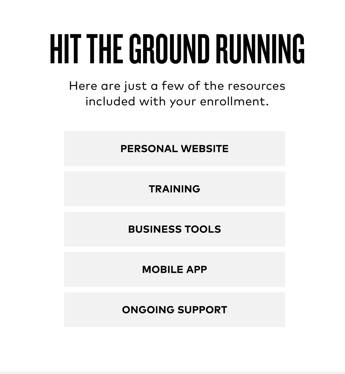 HIT THE GROUND RUNNING