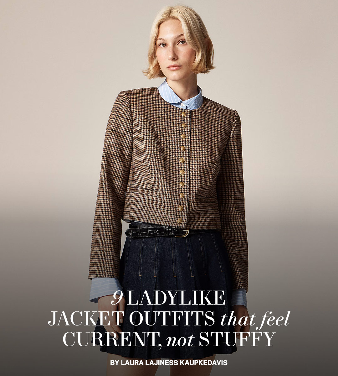 9 Collarless Jacket Outfits That Redefine Ladylike Style