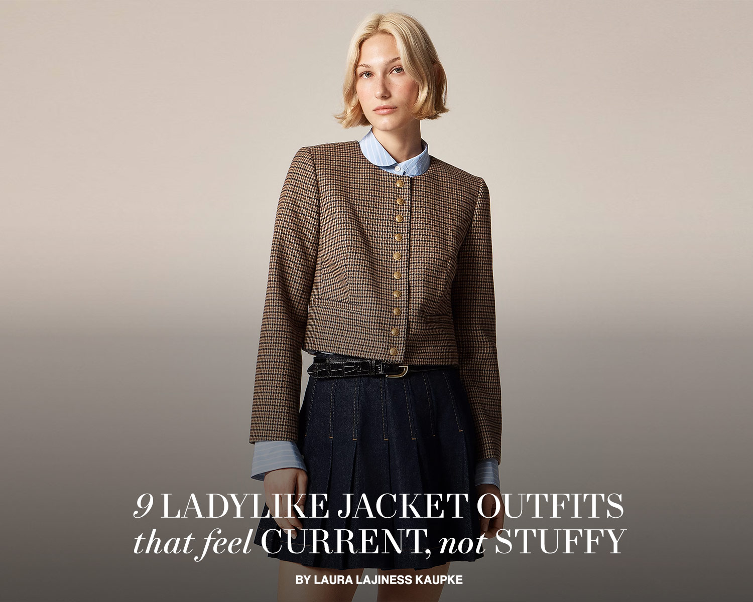 9 Collarless Jacket Outfits That Redefine Ladylike Style
