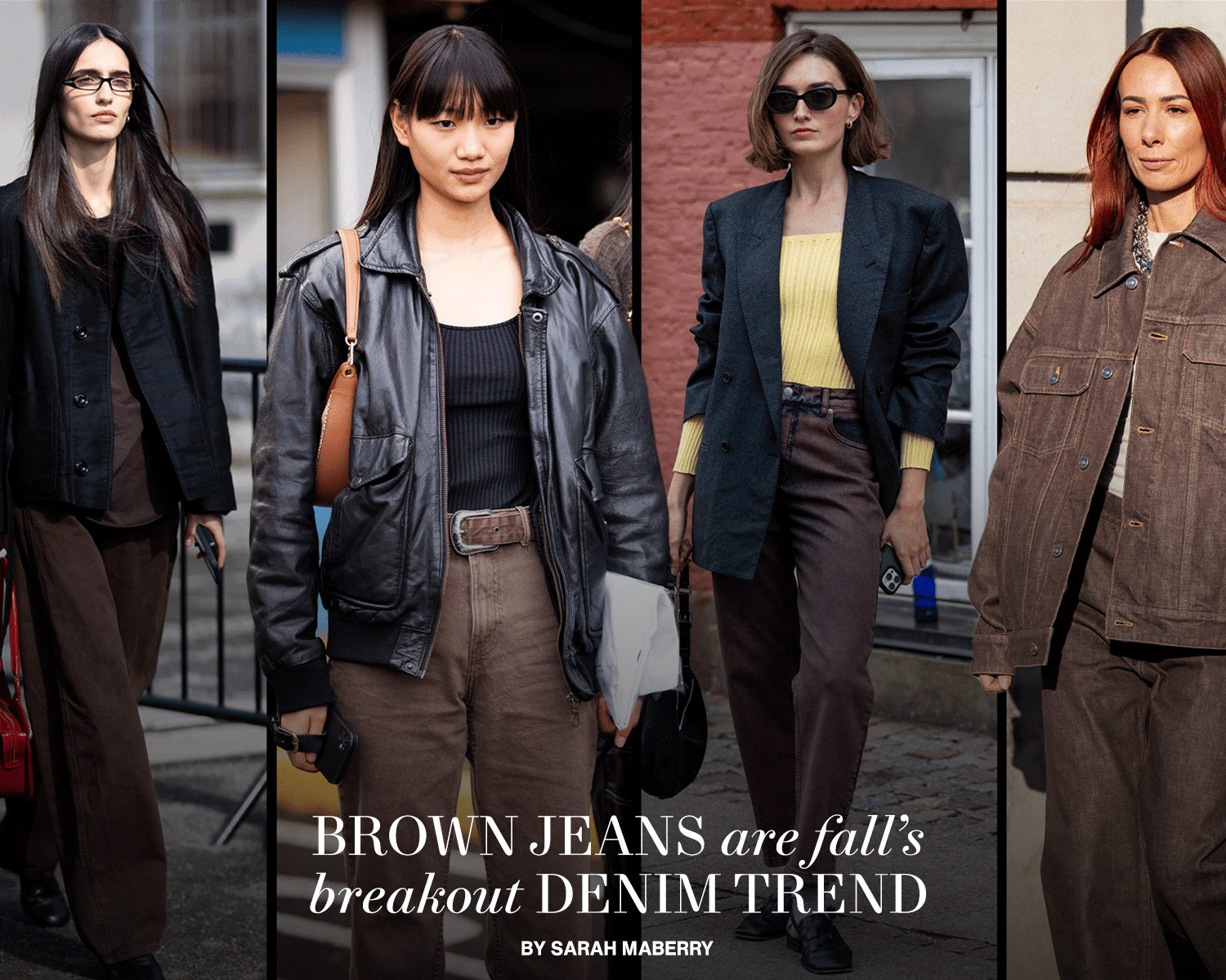 8 Street-Style Approved Ways to Style Brown Jeans