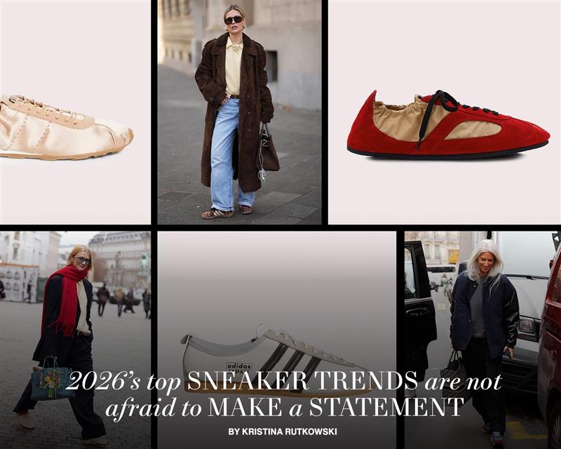 These are the Top Sneaker Trends for 2026 (Yes, Satin Sneakerinas Are a Thing!)