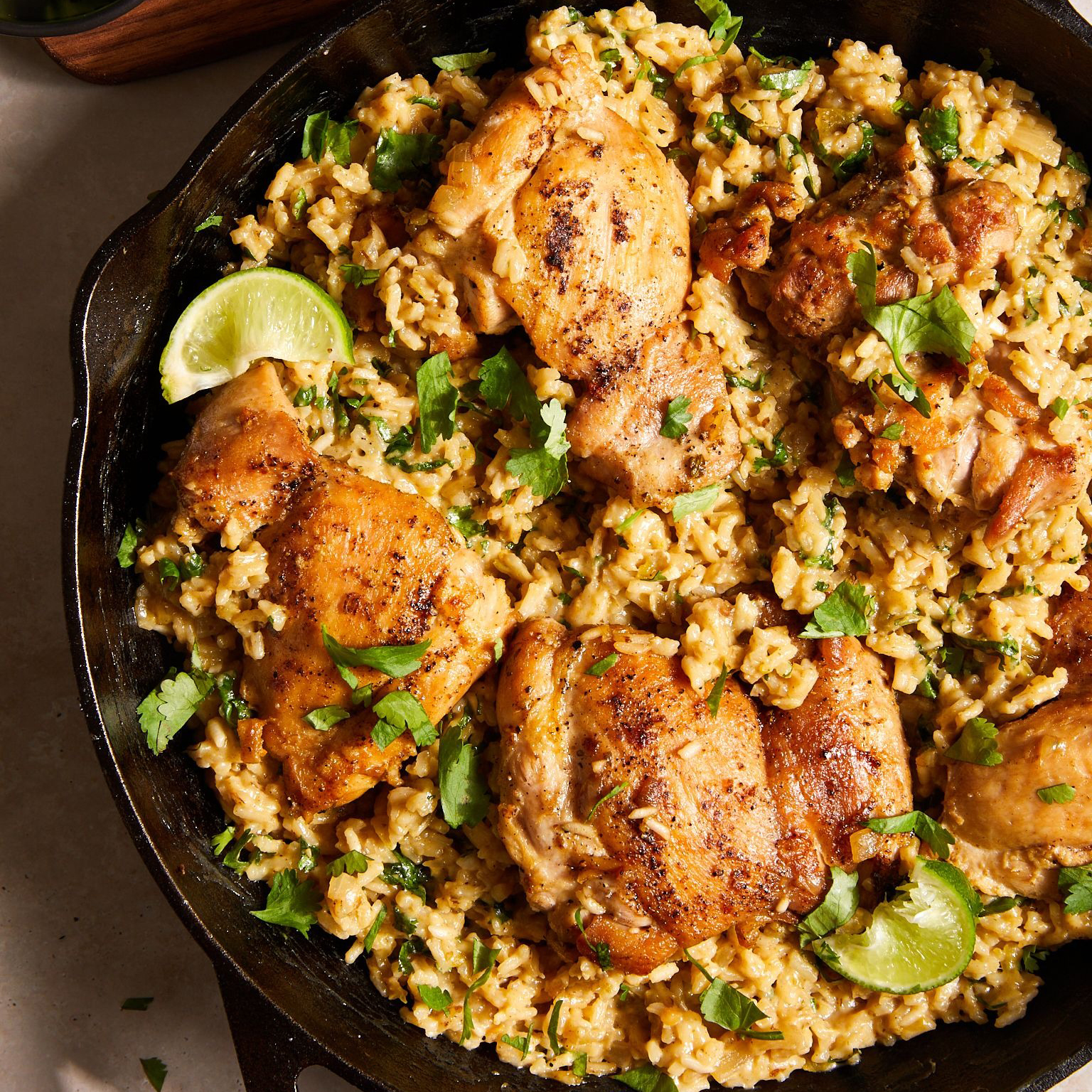 This Quick One-Pan Green Chile Chicken & Rice Is A Weeknight Staple