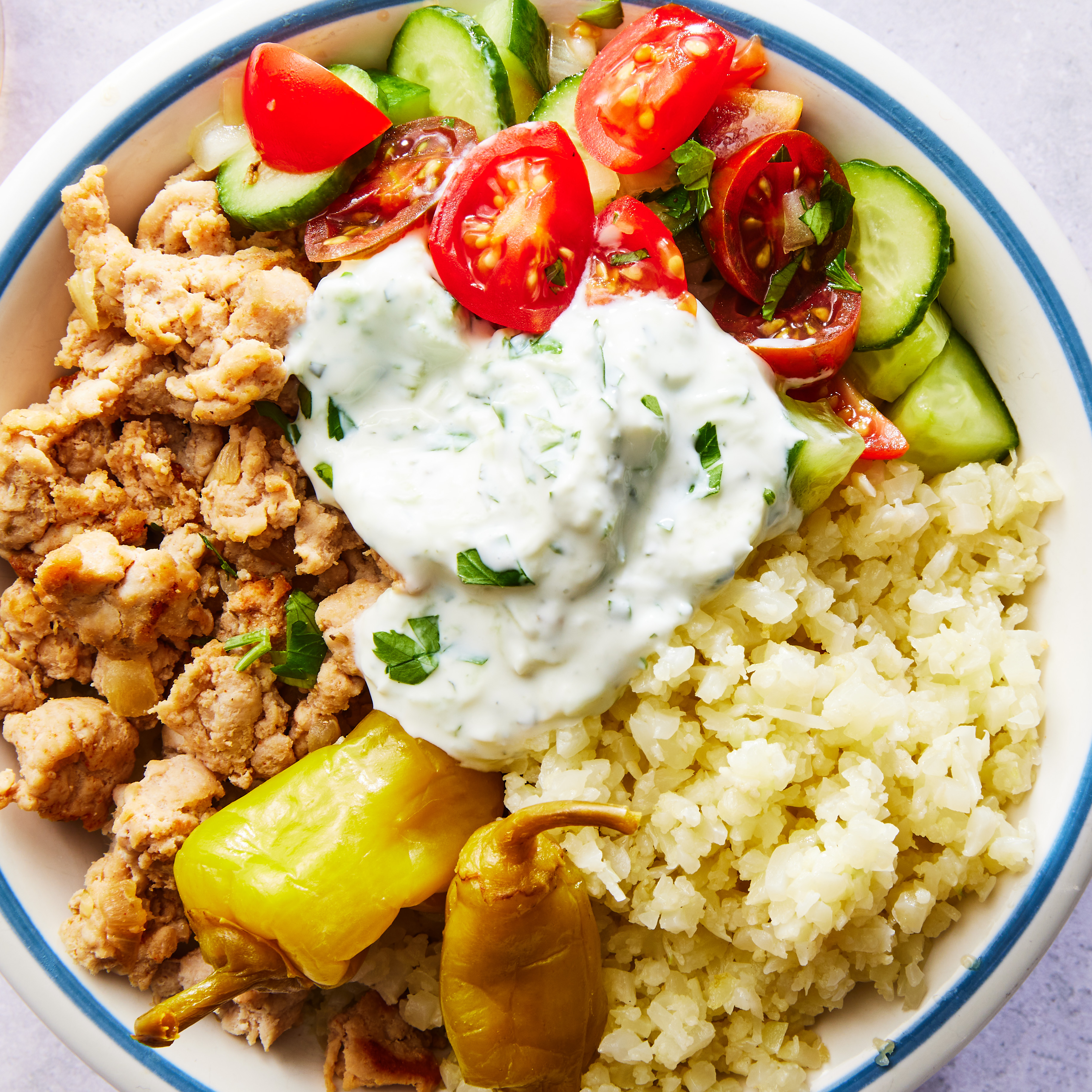 This Low-Carb Turkey Gyro Bowl Will Be A New Healthy Lunch Favorite