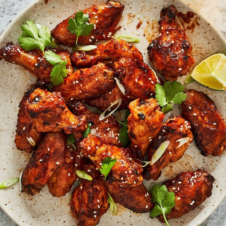 Spicy Apricot Glazed Wings
