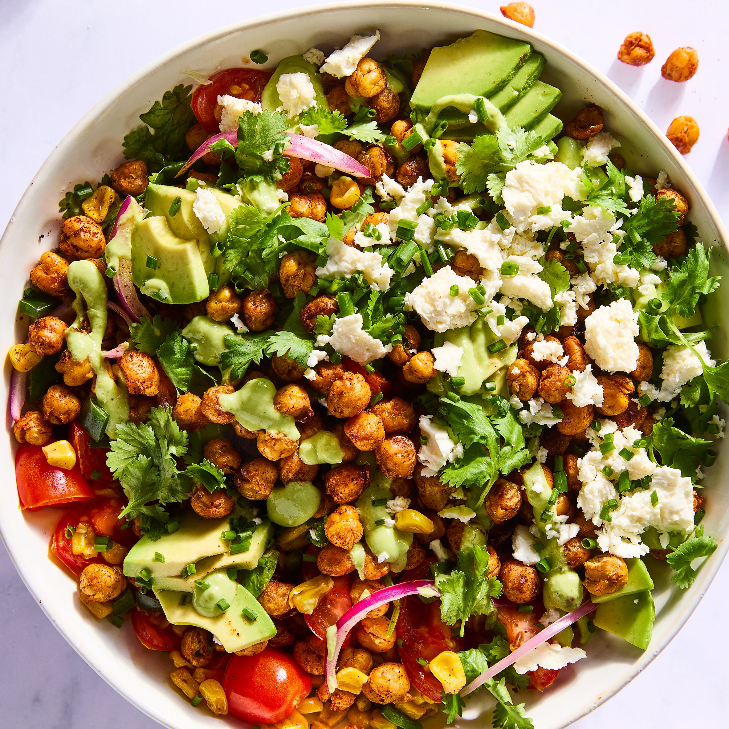Crispy Chili-Lime Chickpea Salad