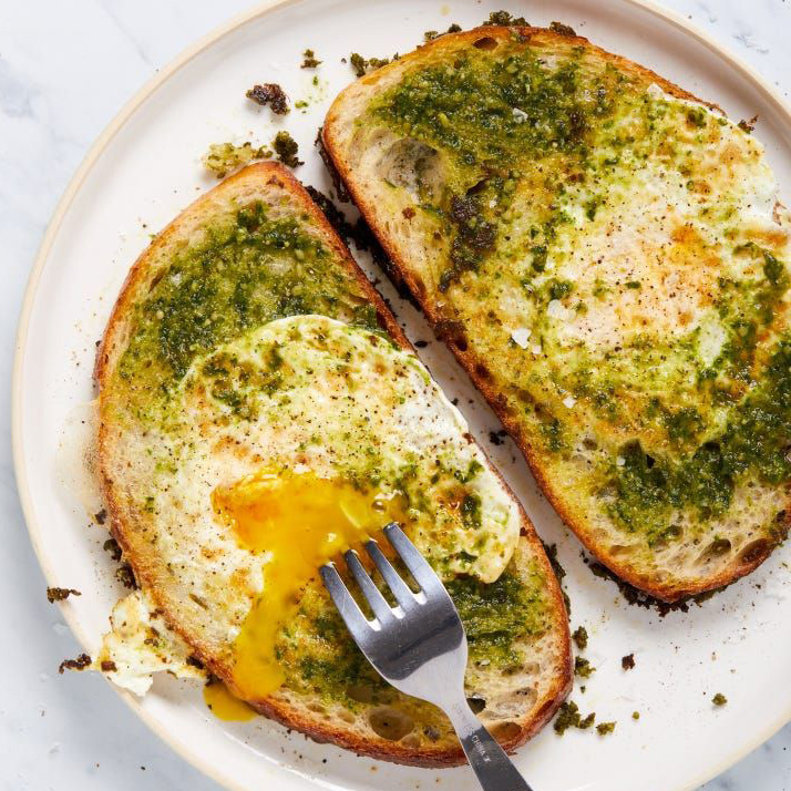 Pesto Egg-In-A-Hole