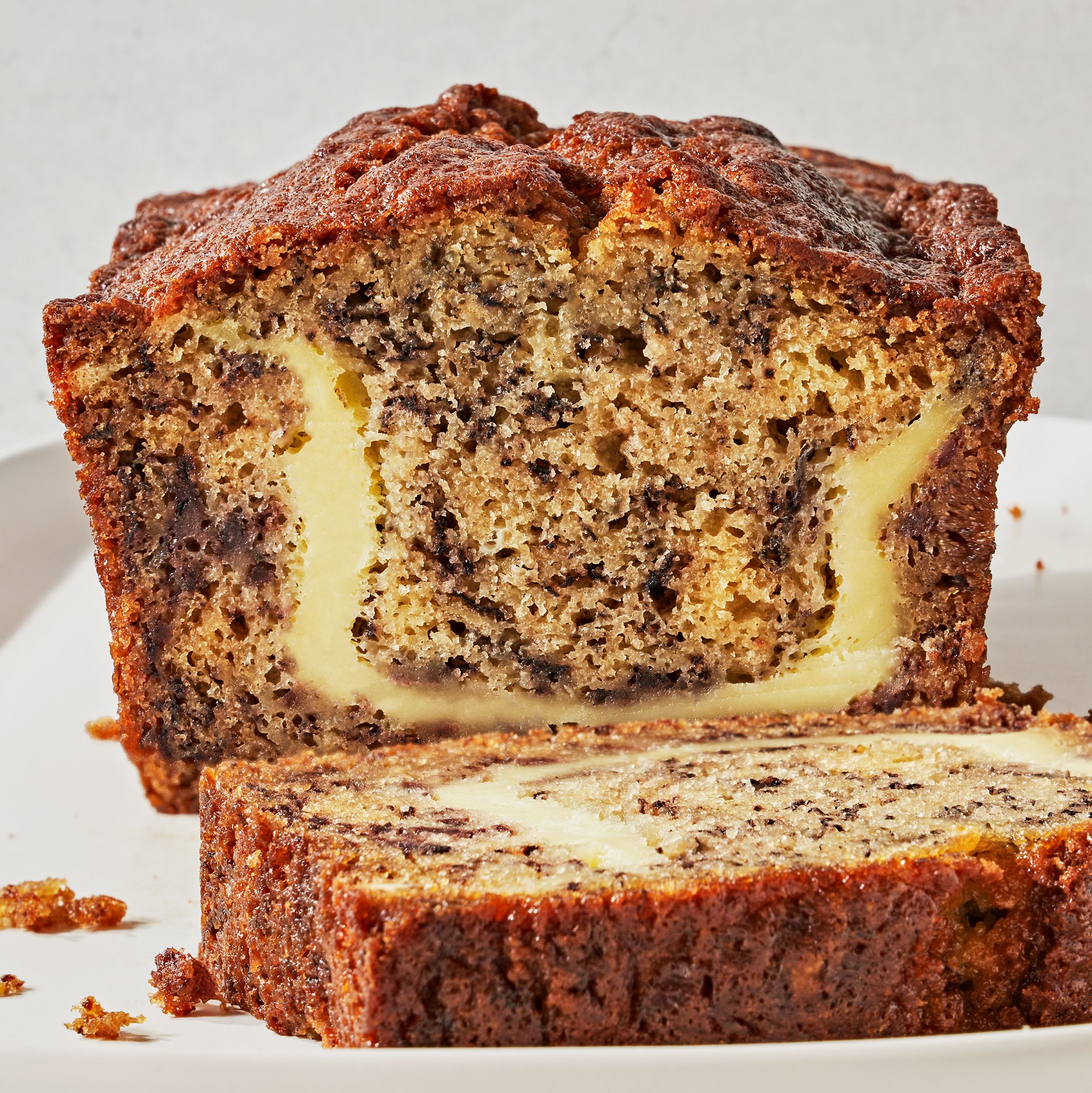 Cheesecake-Stuffed Banana Bread