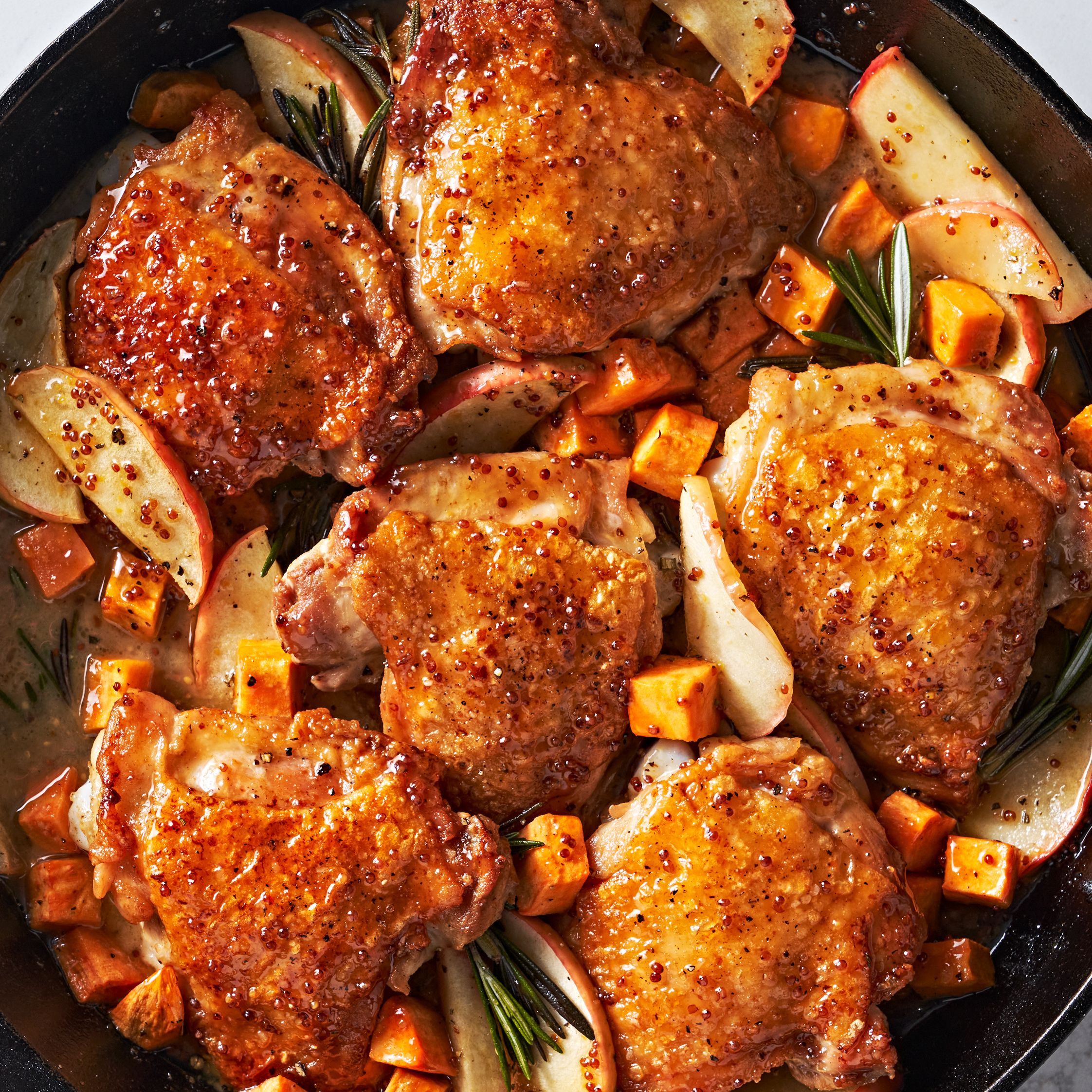 Cider-Glazed Chicken Thighs
