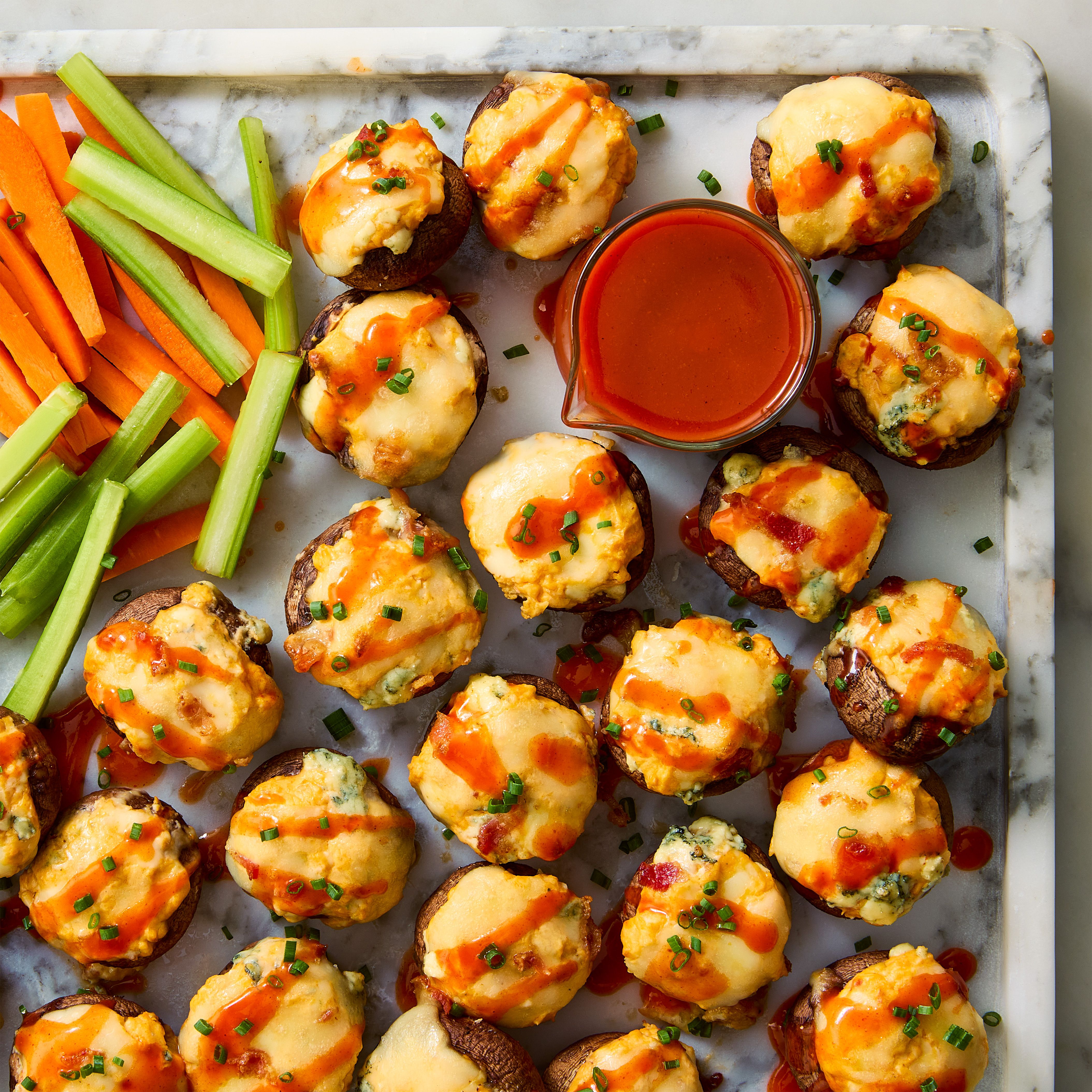 Buffalo-Stuffed Mushrooms Are THE App For Every Party (From Game Day To The Holidays) Buffalo-Stuffed Mushrooms Are THE App For Every Party (From Game Day To The Holidays)