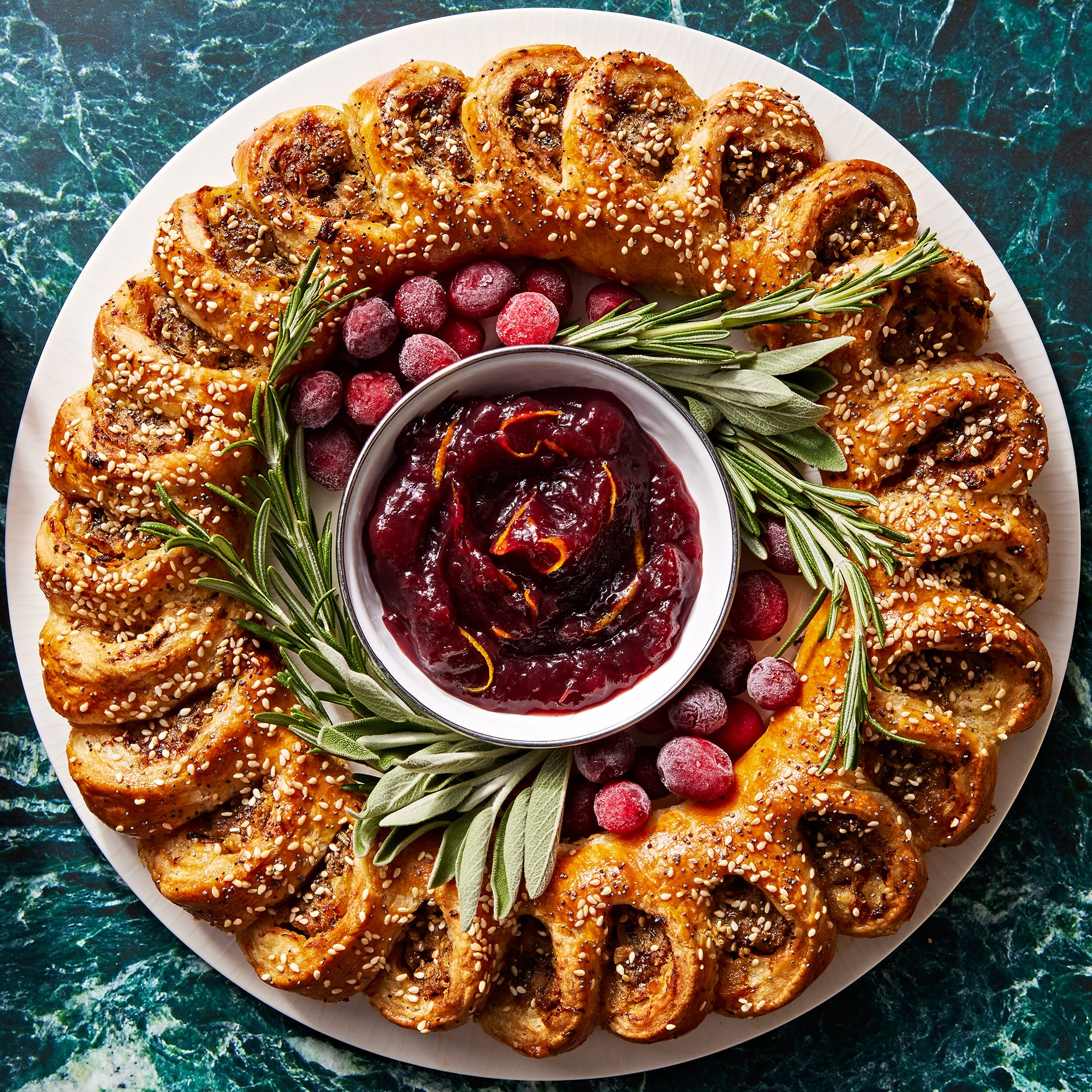 Sausage Roll Wreath