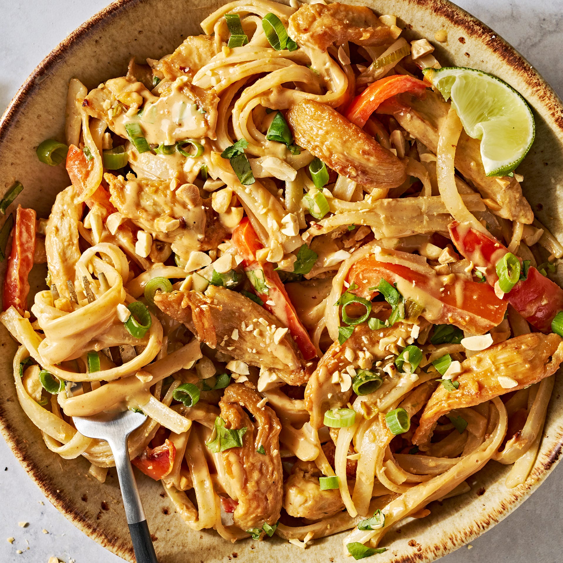 Creamy Peanut-Lime Chicken Noodles