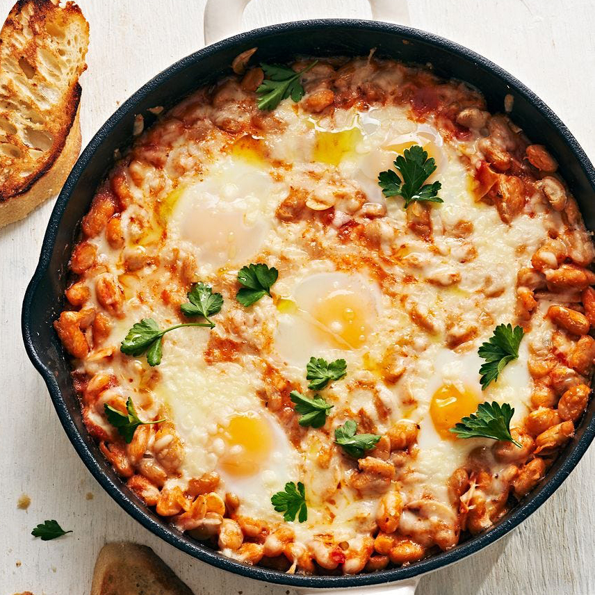 Cheesy White Bean Skillet