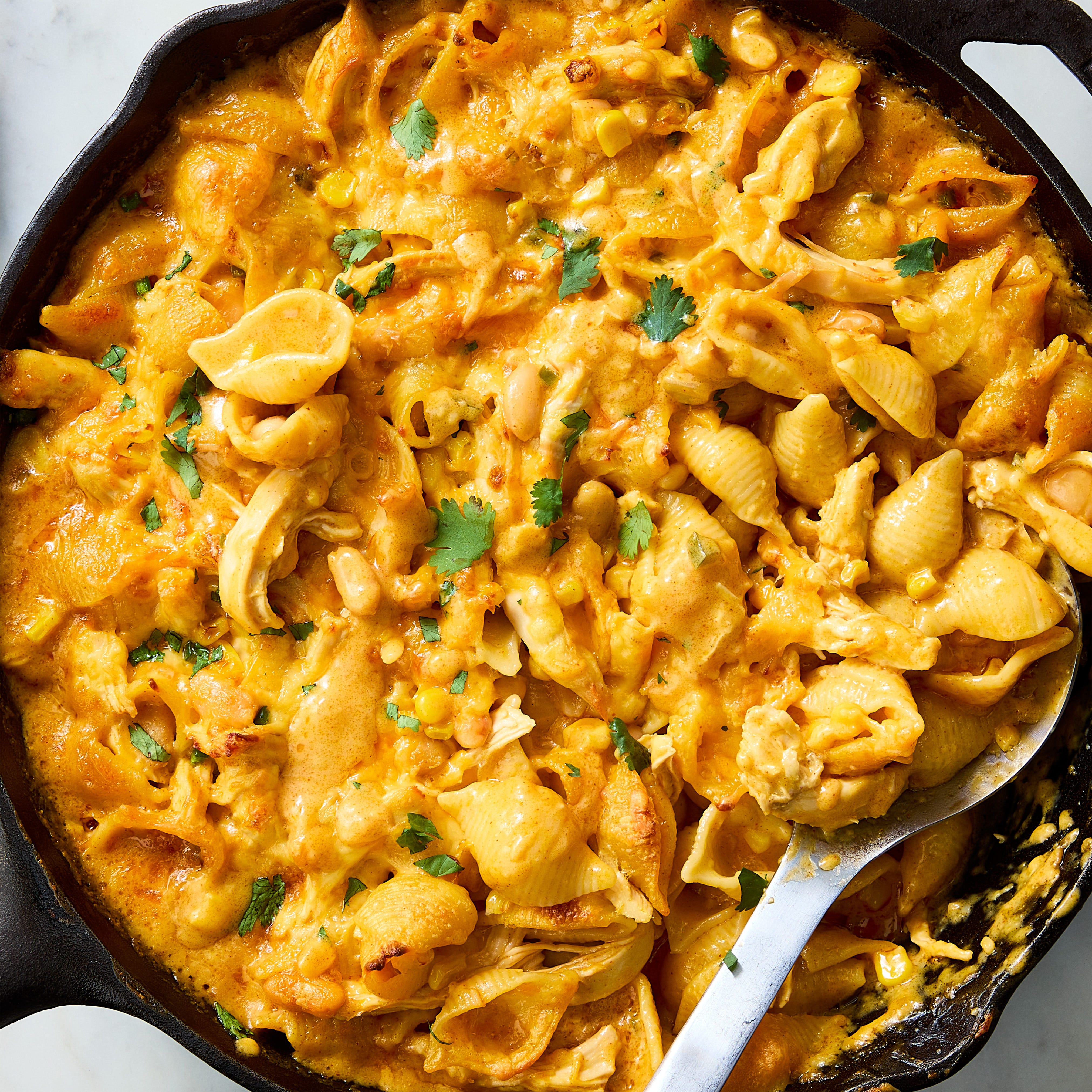 White Chicken Chili Mac Skillet