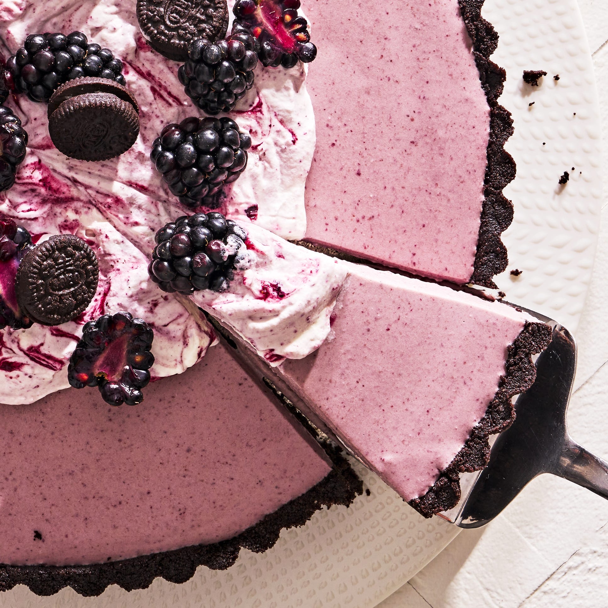 No-Bake Blackberry Oreo Tart