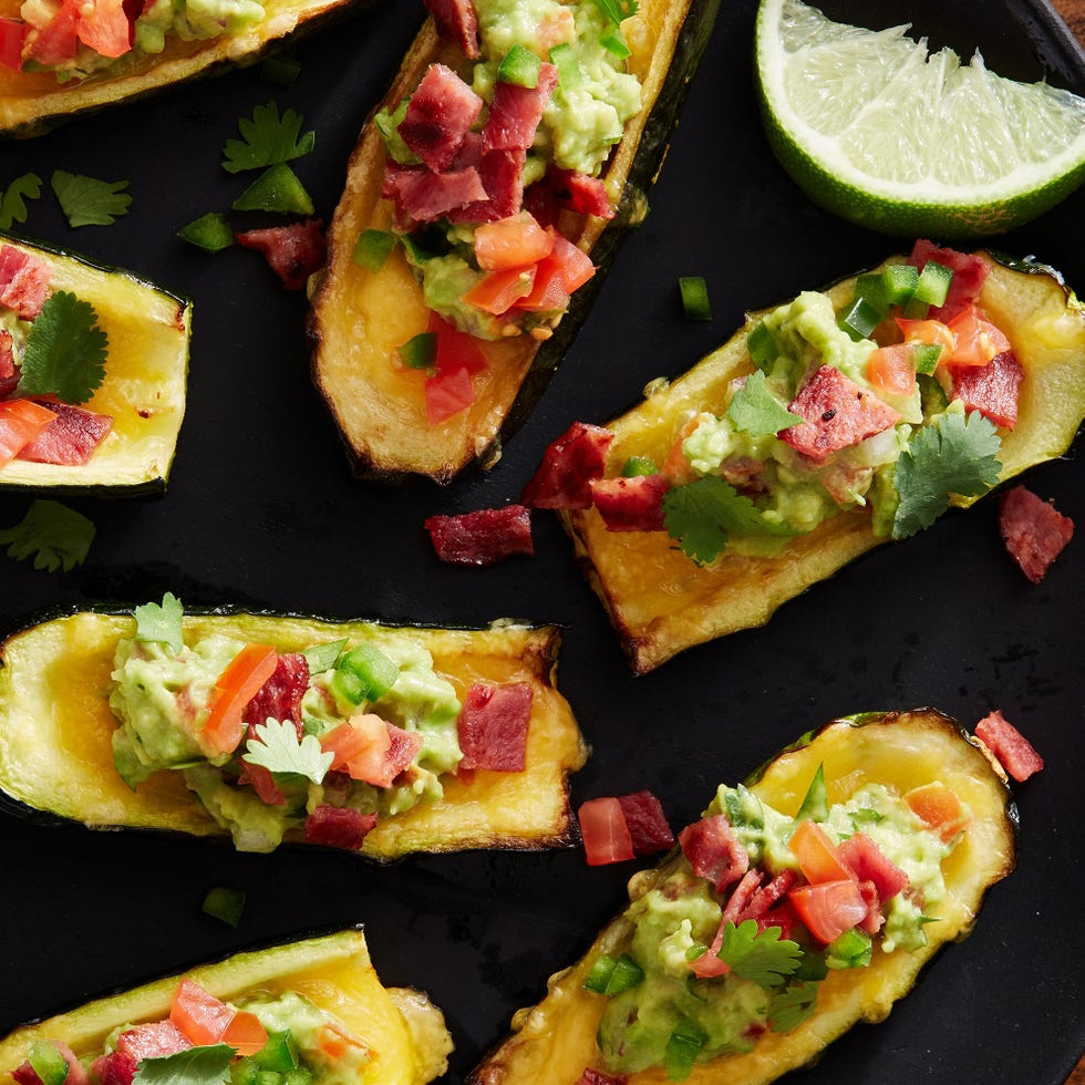Air Fryer Loaded Zucchini Skins Air Fryer Loaded Zucchini Skins