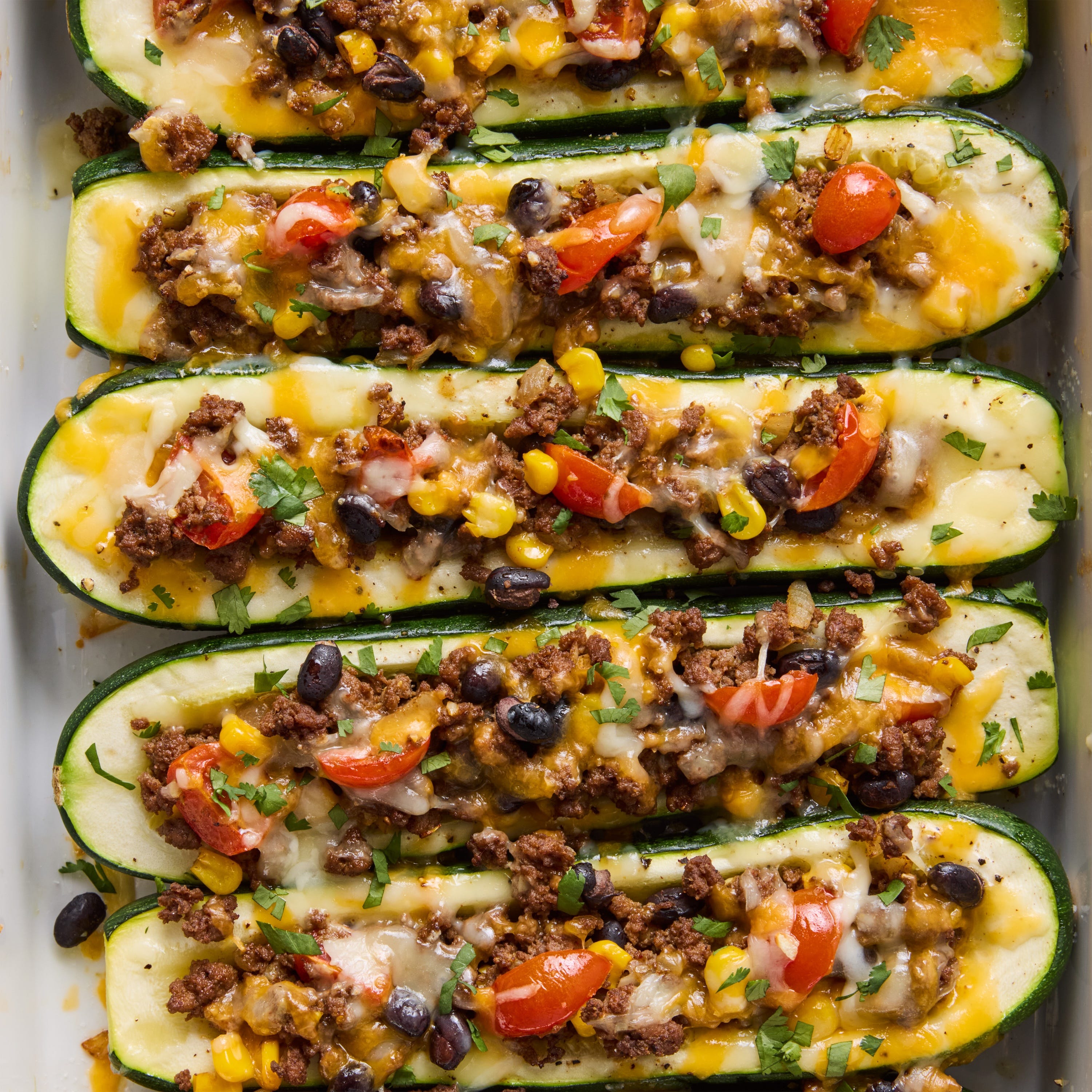 Burrito Zucchini Boats