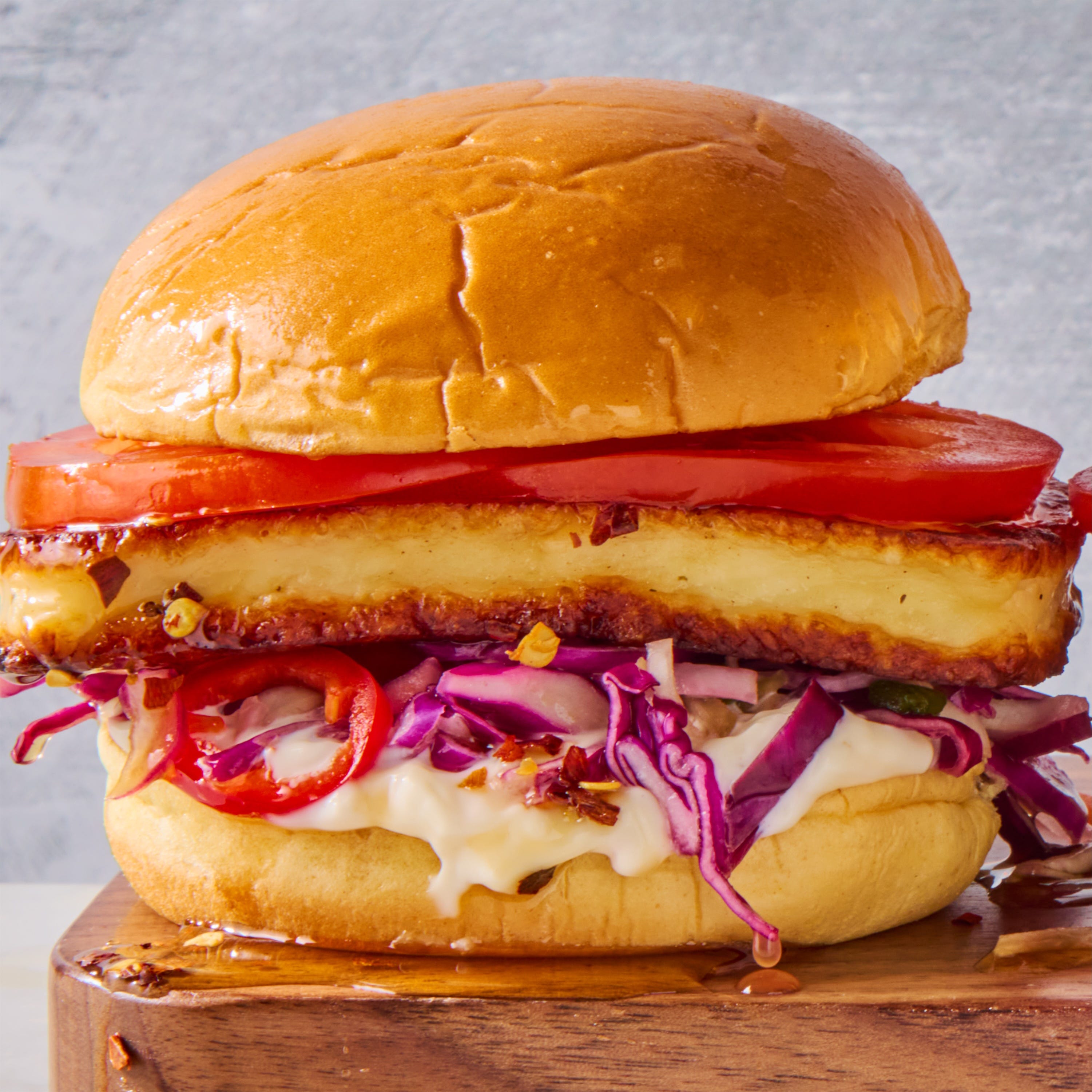 Hot Honey Halloumi Burgers Hot Honey Halloumi Burgers