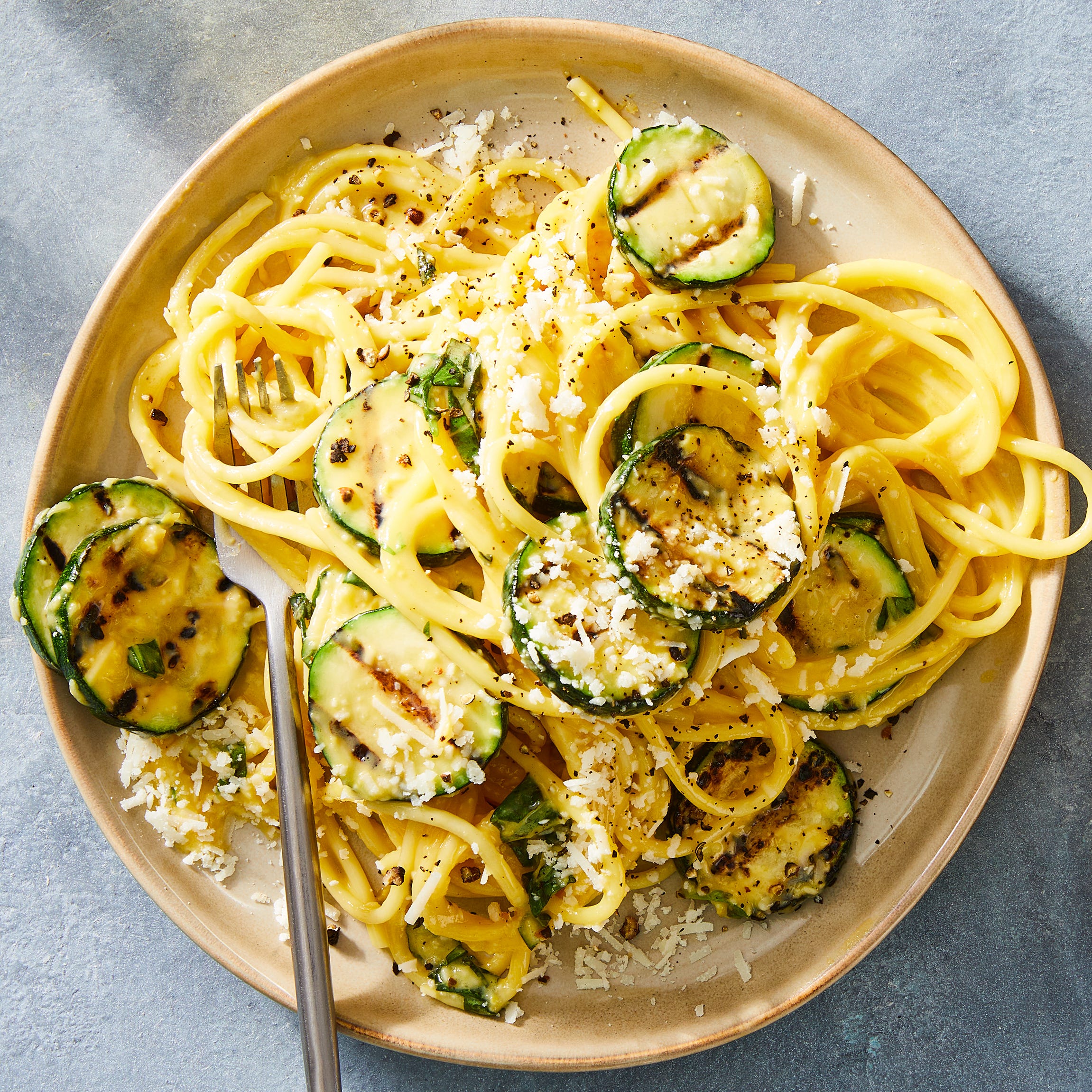 Grilled Zucchini Carbonara Grilled Zucchini Carbonara