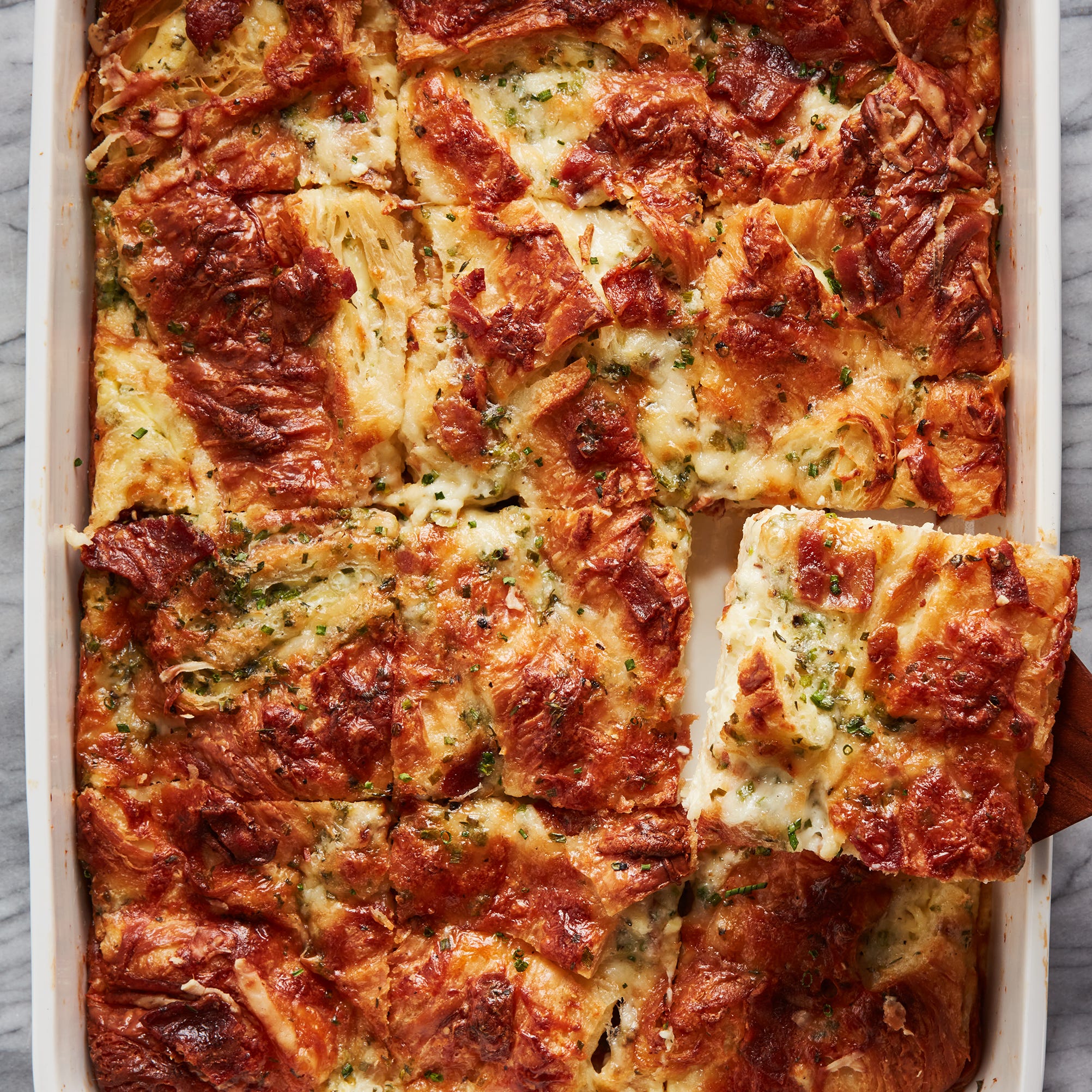 Cheesy Croissant Casserole Cheesy Croissant Casserole
