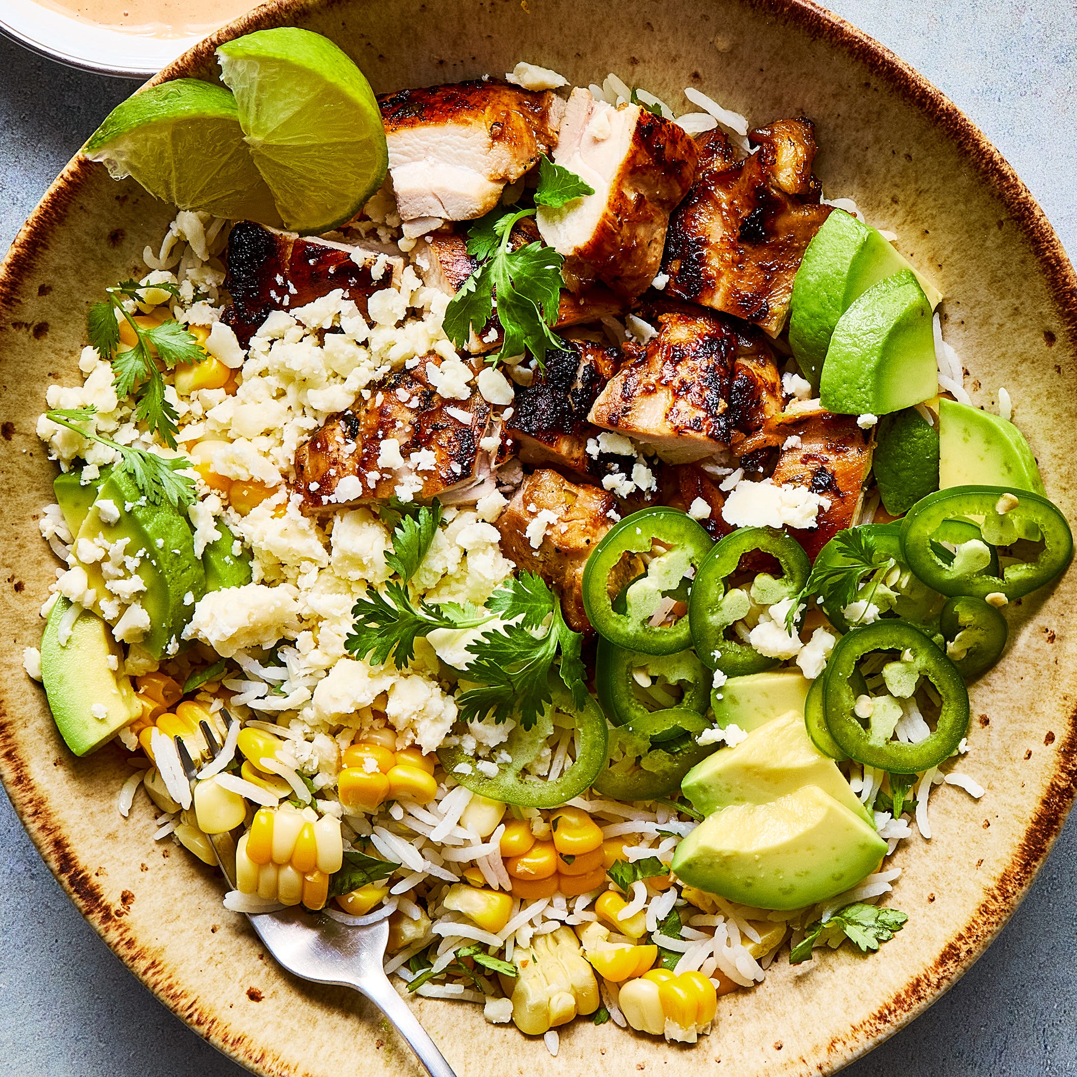 Mexican Corn & Chicken Bowls