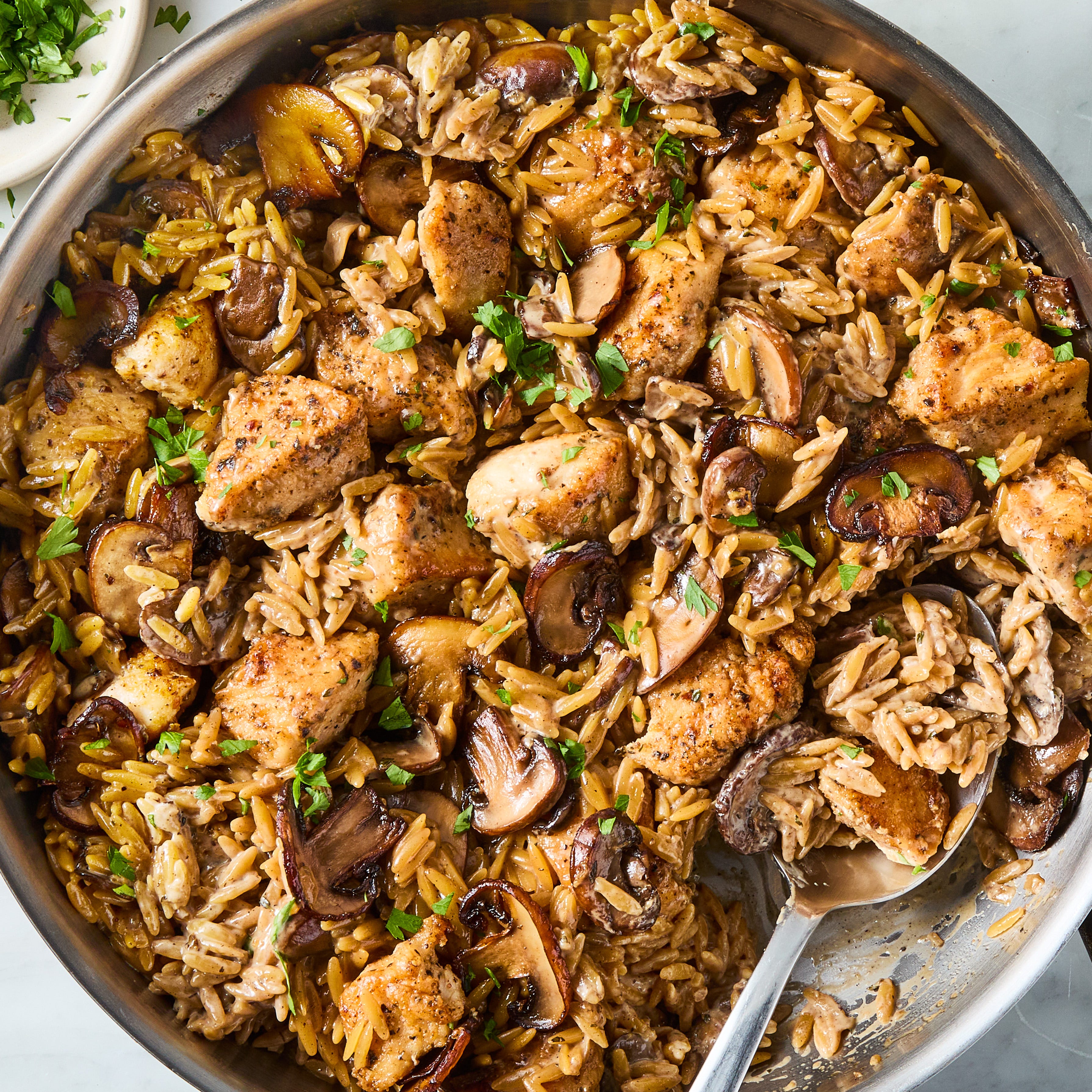 Chicken Marsala Orzo Chicken Marsala Orzo