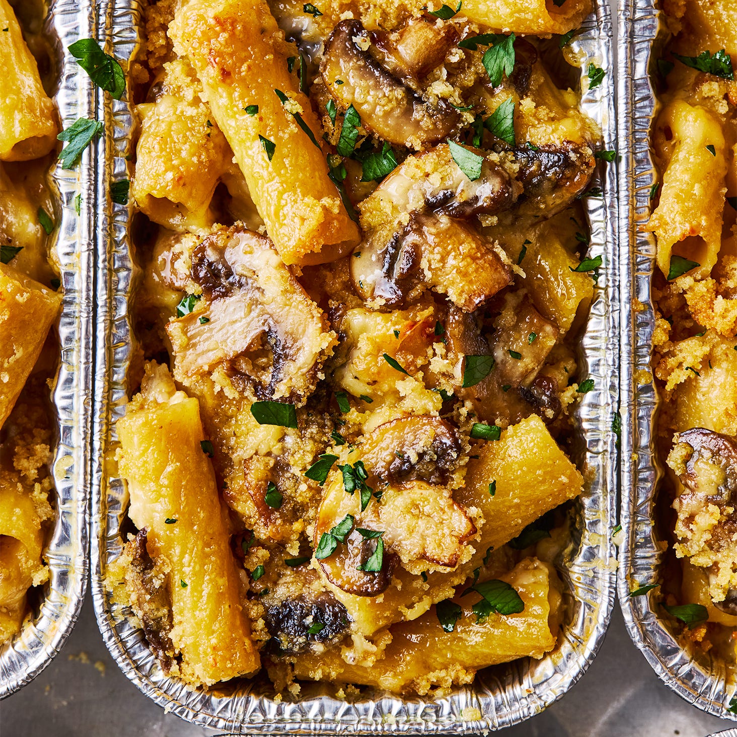 Mini Mushroom Pasta Bakes Mini Mushroom Pasta Bakes