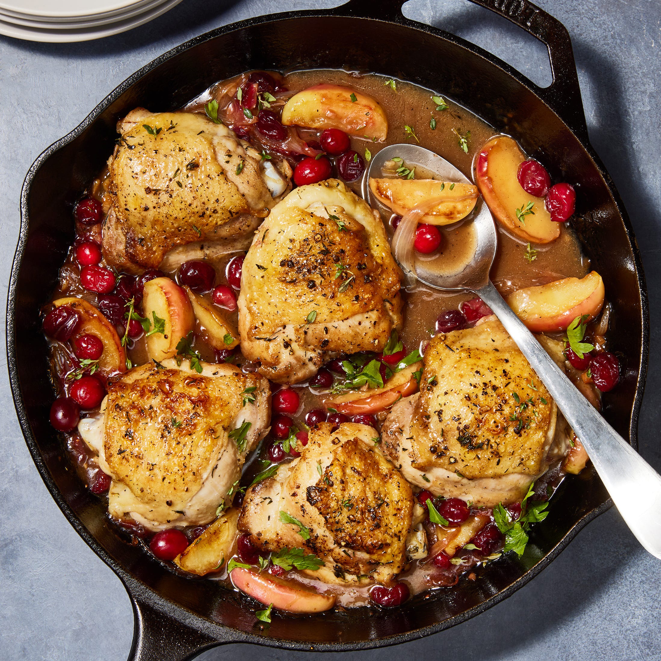 One-Skillet Apple & Cranberry Roasted Chicken One-Skillet Apple & Cranberry Roasted Chicken