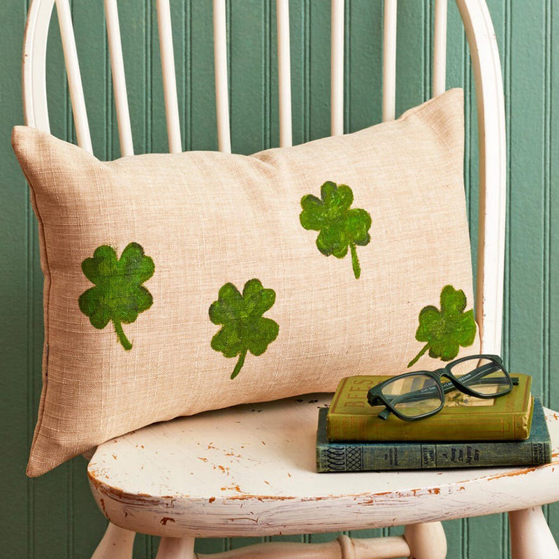 This Easy Grownup St. Patrick's Day Craft Starts with an $8 Linen Throw Pillow Cover