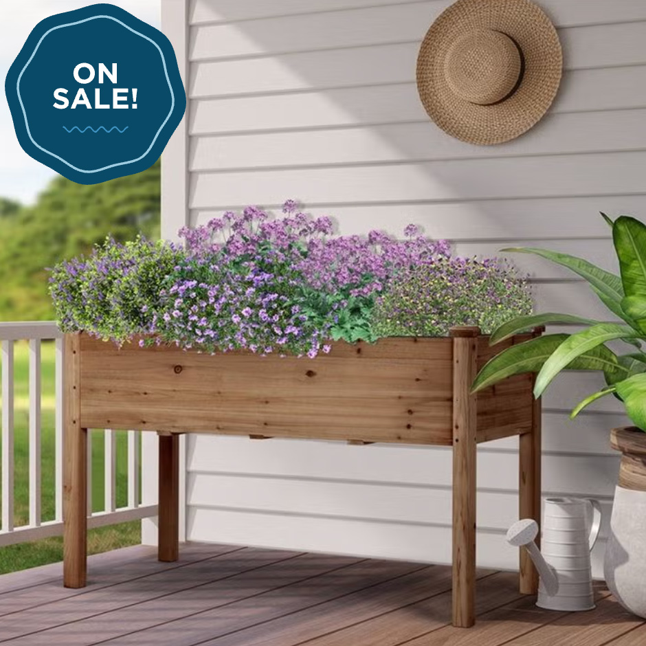 Spotted: This Solid Fir Raised Planter Is Nearly 50% Off at Wayfair Now