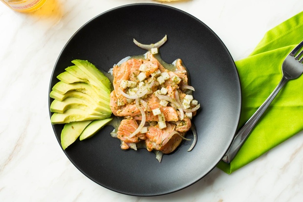 Arctic Char Aguachile With Habanero, Jicama, and Lime