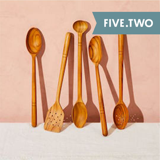 Five Two Wooden Spoons