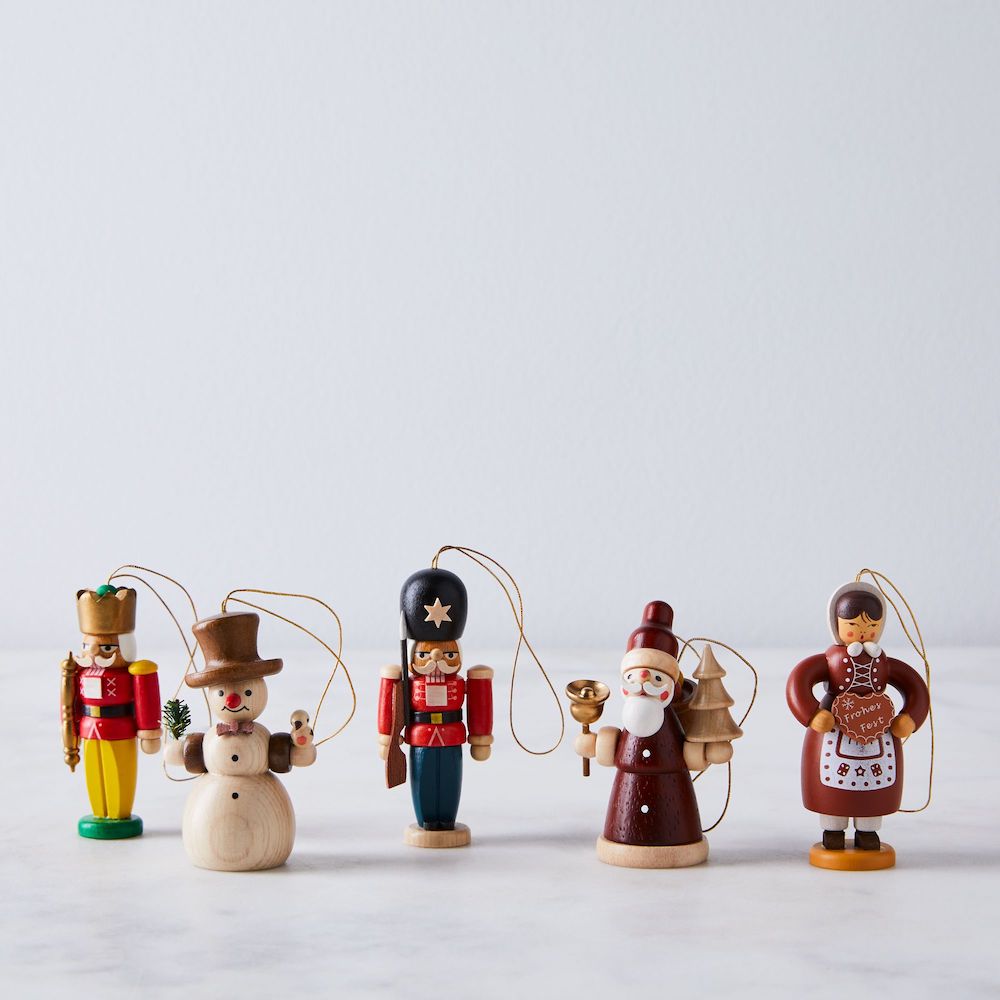 Handcrafted German Holiday Wooden Ornaments