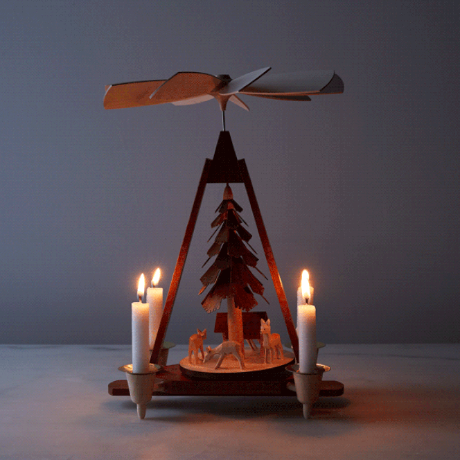 Handcrafted German Pyramid & Candles