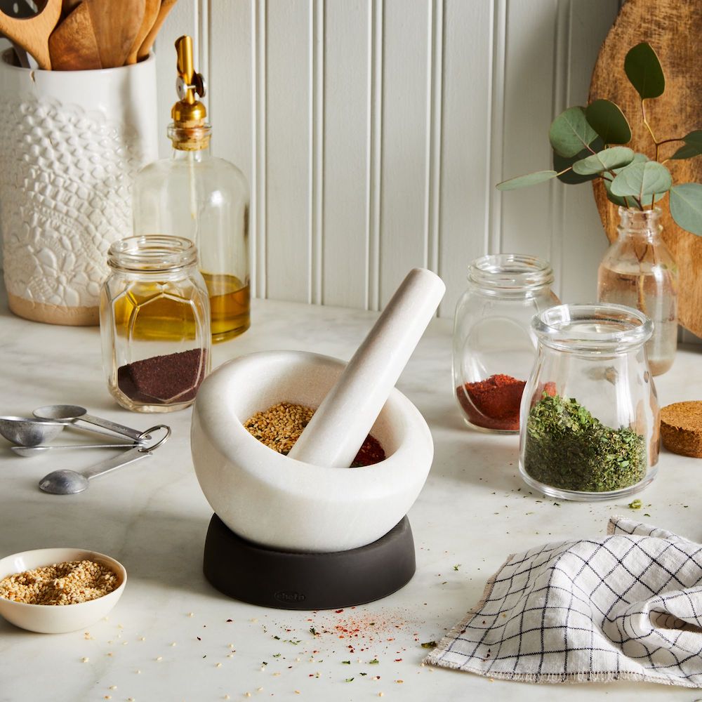 Mortar & Pestle with Silicone Base