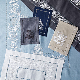 Jardin Estate Hand-Embroidered Table Linens