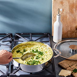 Contemporary Italian Risotto Pan + Bonus Serving Spoon