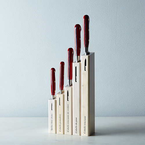 Berti Red-Handled Italian Kitchen Knives