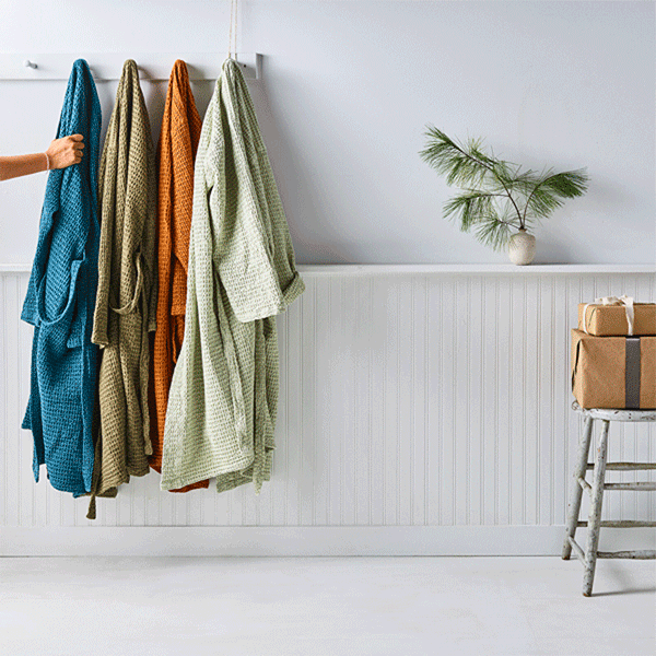 Simple Waffle Bathrobe & Slippers