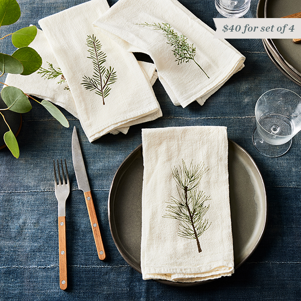 Botanical Flour Sack Cotton Napkins